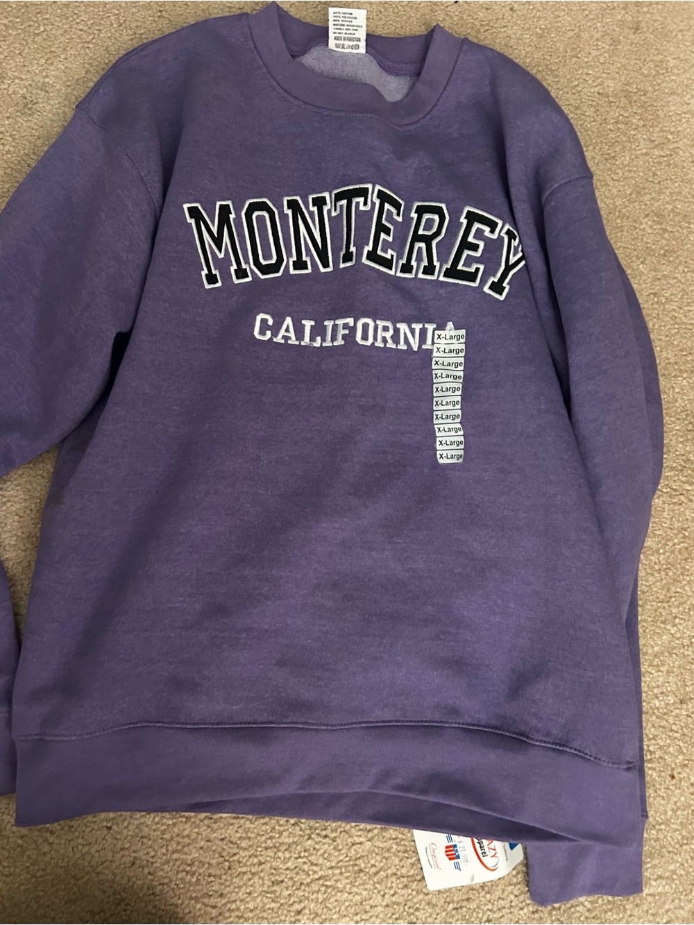 Monterey California Purple Crewneck Sweatshirt - Unbranded